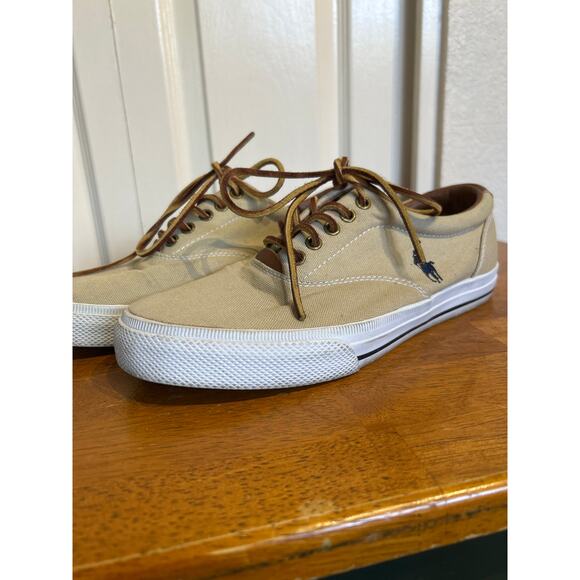 Polo Ralph Lauren Vaughn Canvas Leather Loafers - Picture 5 of 9